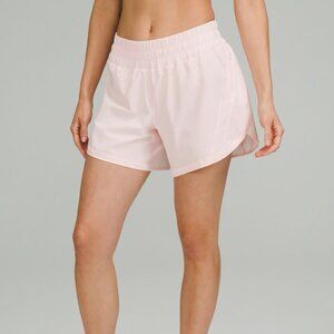 Lululemon women’s track that mid rise lined shorts 5”